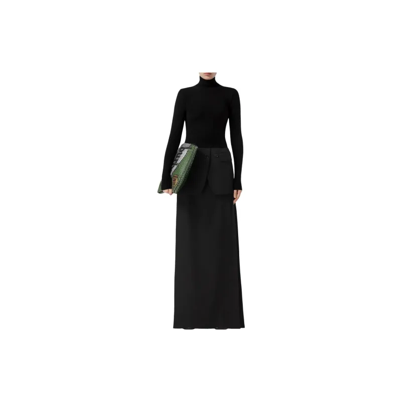 Burberry SS23 Casual Long Skirts Women's Black-1
