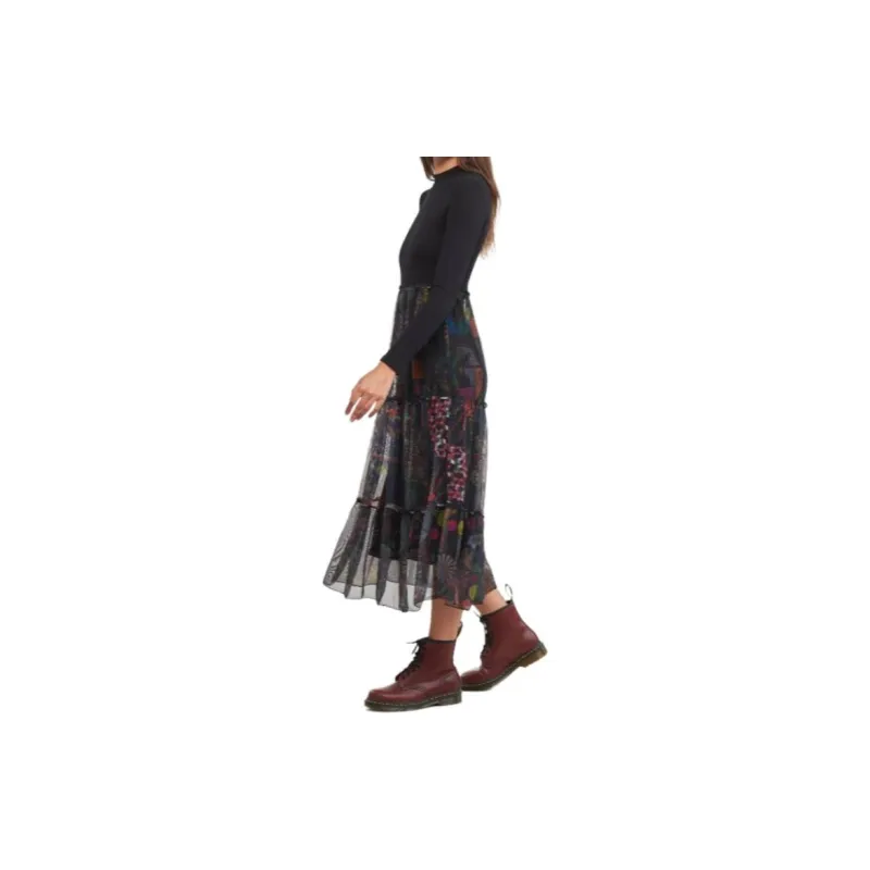 Desigual Long Sleeved Dress Women's Multicolor-4