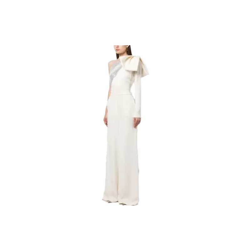 ELIE SAAB Crystal Wave One shoulder Gown-3