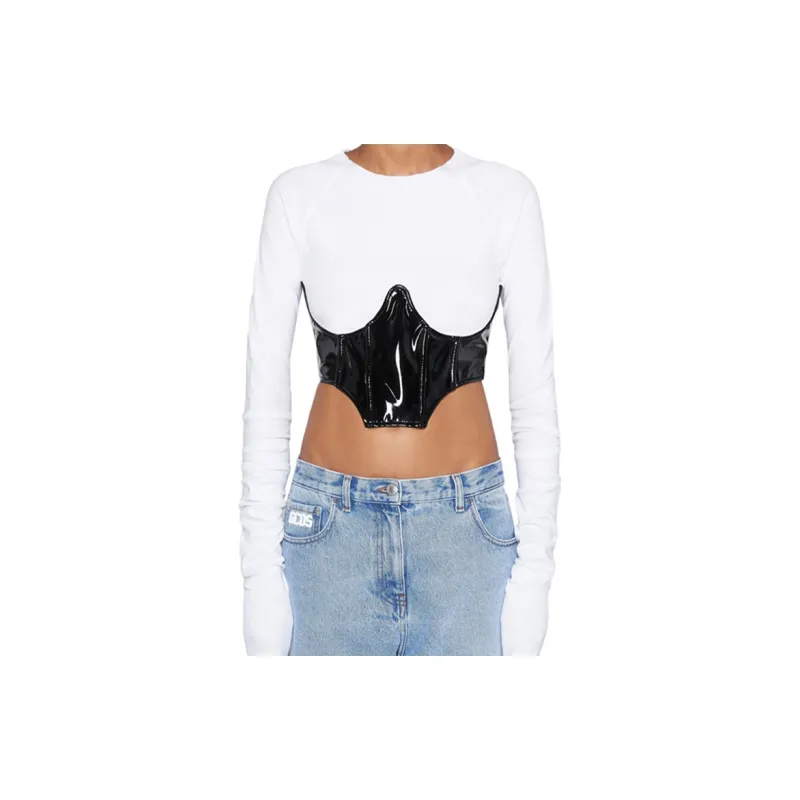 GCDS Crop Tops Women's White-2