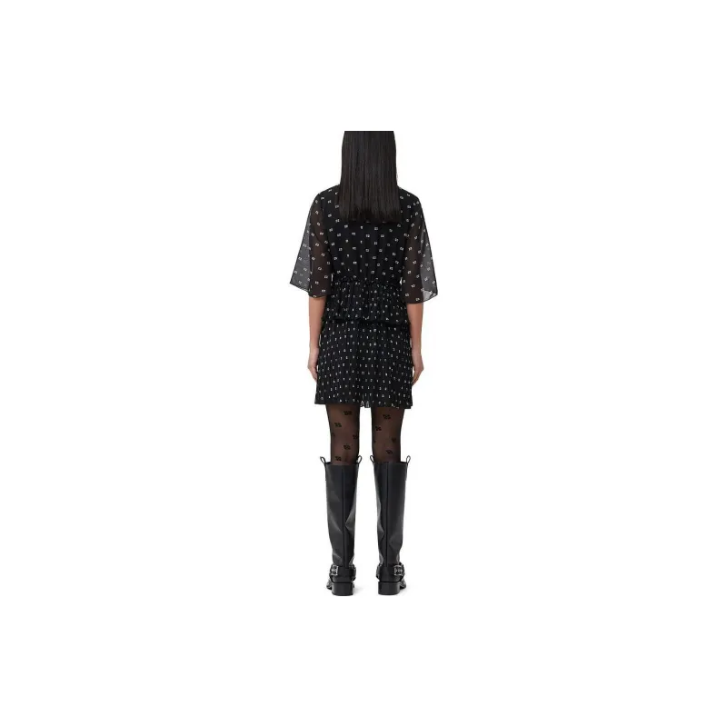 GANNI Butterfly Logo pattern Tights-2
