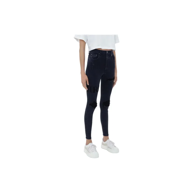 AMIRI Serif Logo Jean Jeans Women's Marine Blue-3