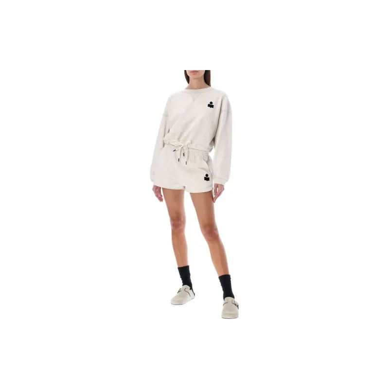 ISABEL MARANT ETOILE Margo Cropped Drawstring Sweatshirt-1