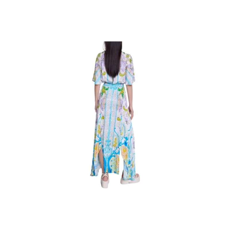 Maje Mosaic print Satin Maxi Dress-1