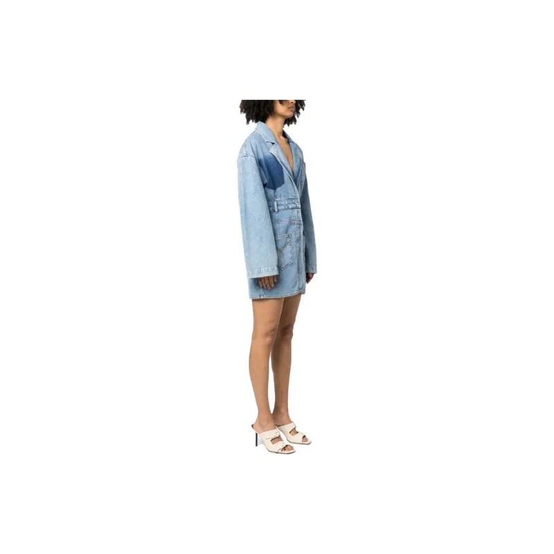 MOSCHINO Long Sleeved Dresses Women's Blue-3