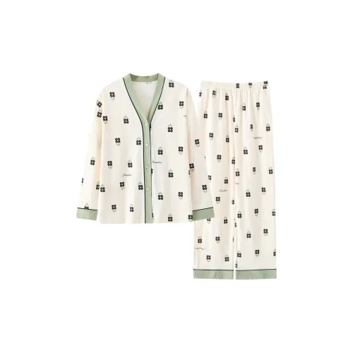 Pretty Lady Pajama Set Women's Ecru