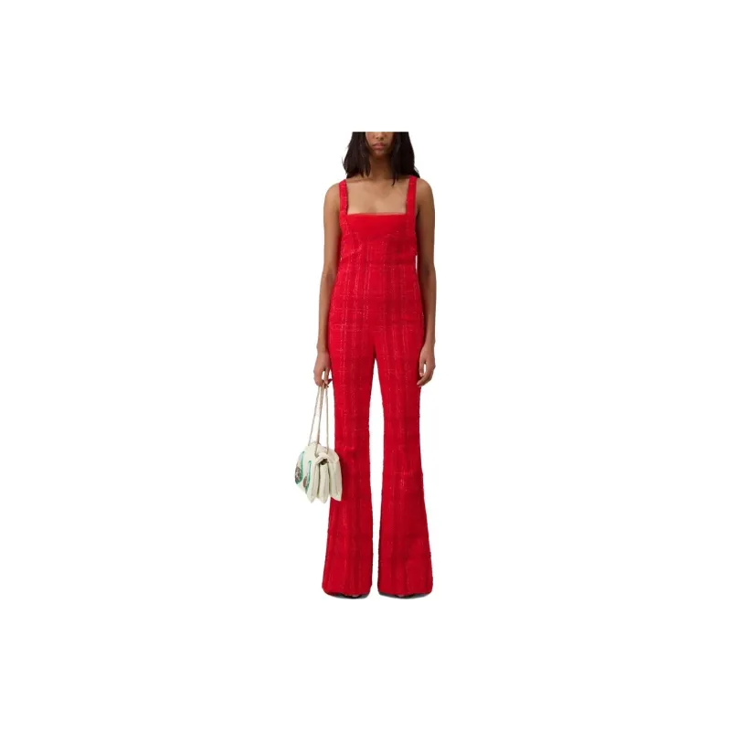 Giambattista Vall Flared Tweed Jumpsuit-1