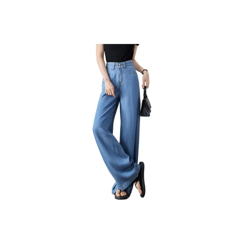 Mo Han Yi Mei Jeans Women's Denim Blue-2