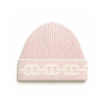HERMES Cashmere Beanies Women's Pink Apricot