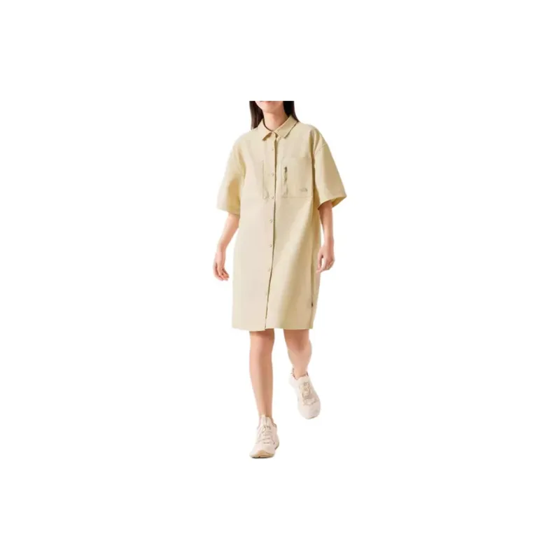 THE NORTH FACE CAMP UTILITY SS24 Short Sleeved Dress Women's Gravel Sand-2