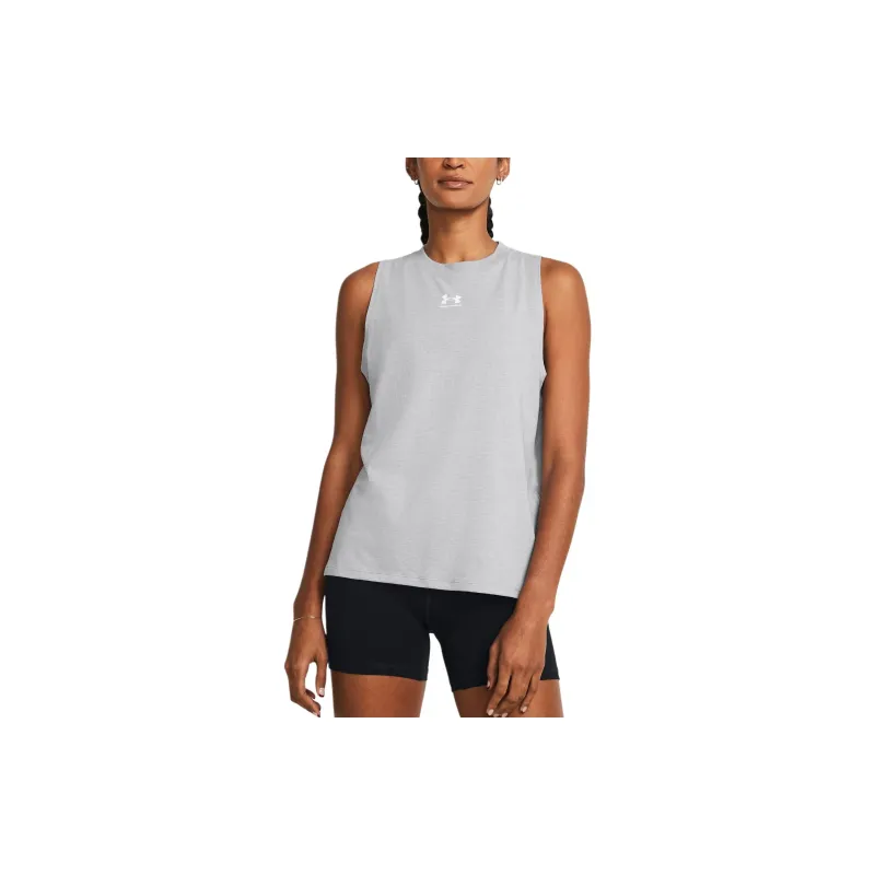 Under Armour Ua Rival Muscle Tank Tank Tops Women's Gray-3