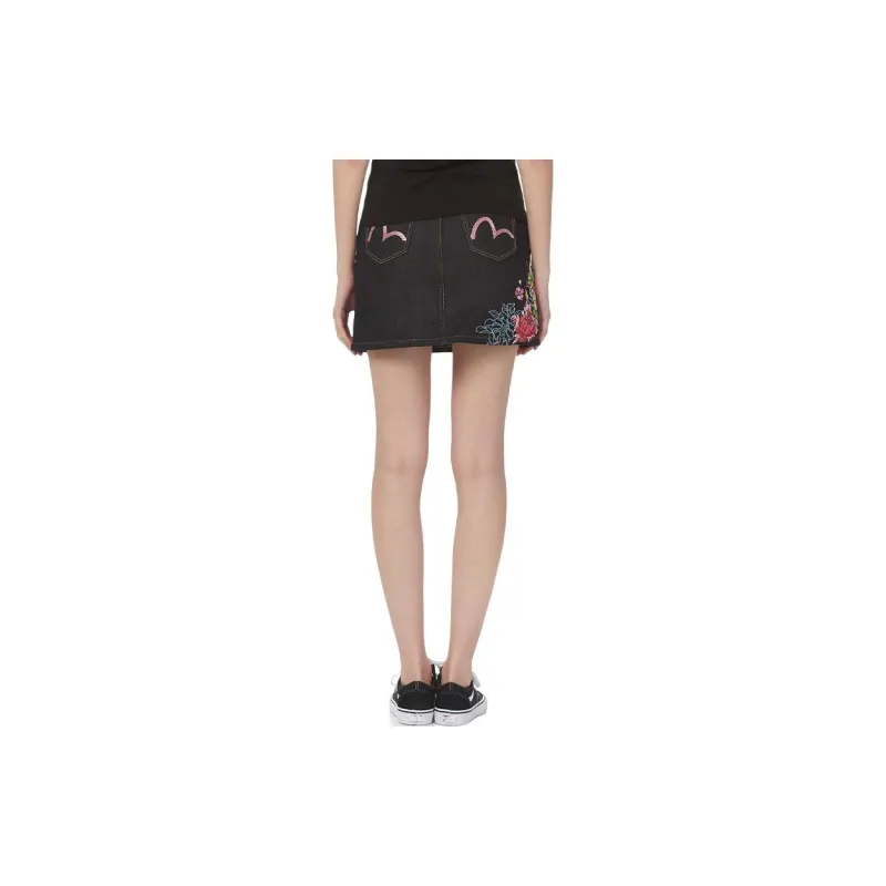 EVISU Denim Short Skirts Women's Blue-8