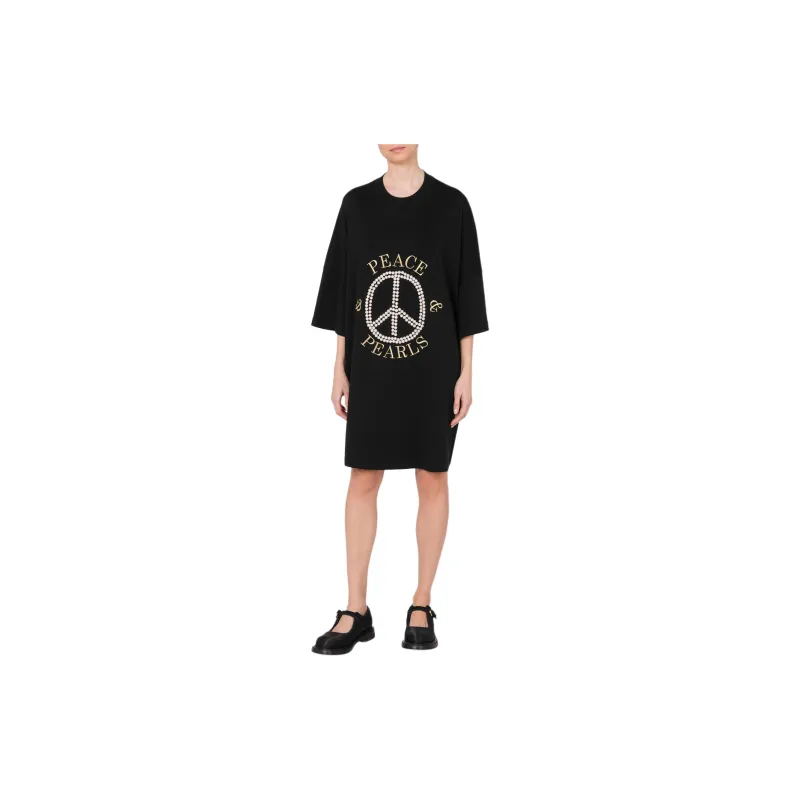 MOSCHINO Logo print Cotton Dress-1