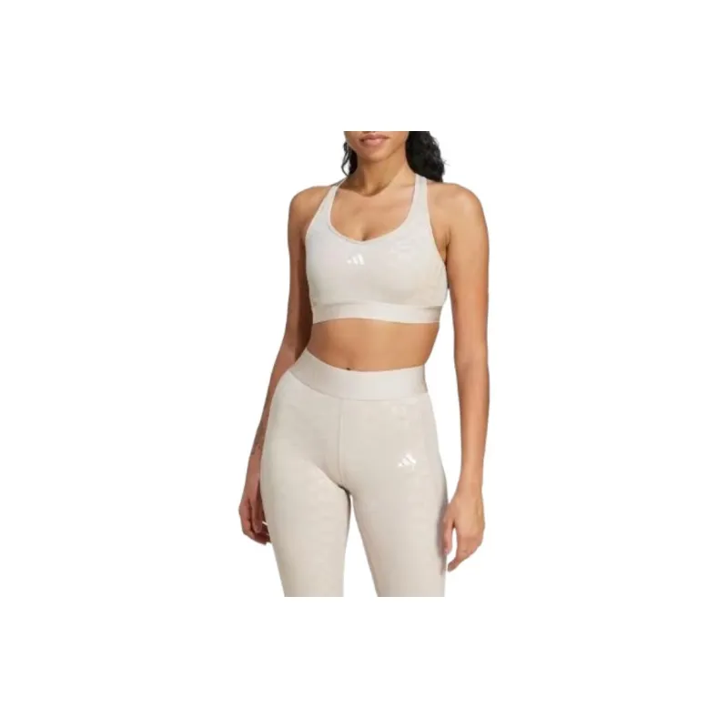 Adidas Free Shipping With AdiClub Powerreact Training Medium-Support Hyperglam Emboss Bra-1