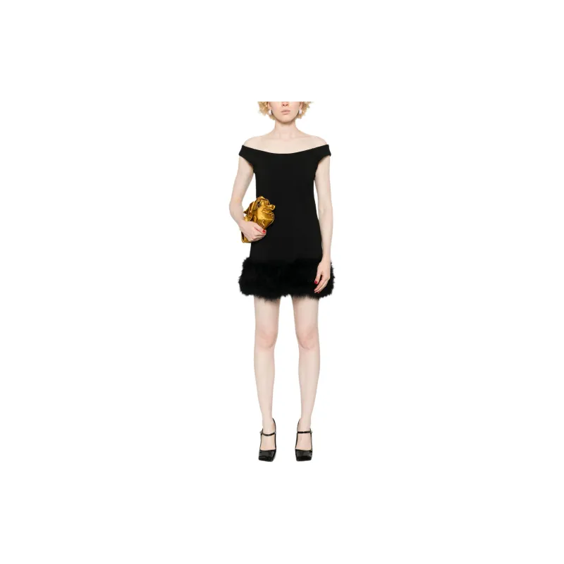 Blumarine Feather embellished Mini Dress-1