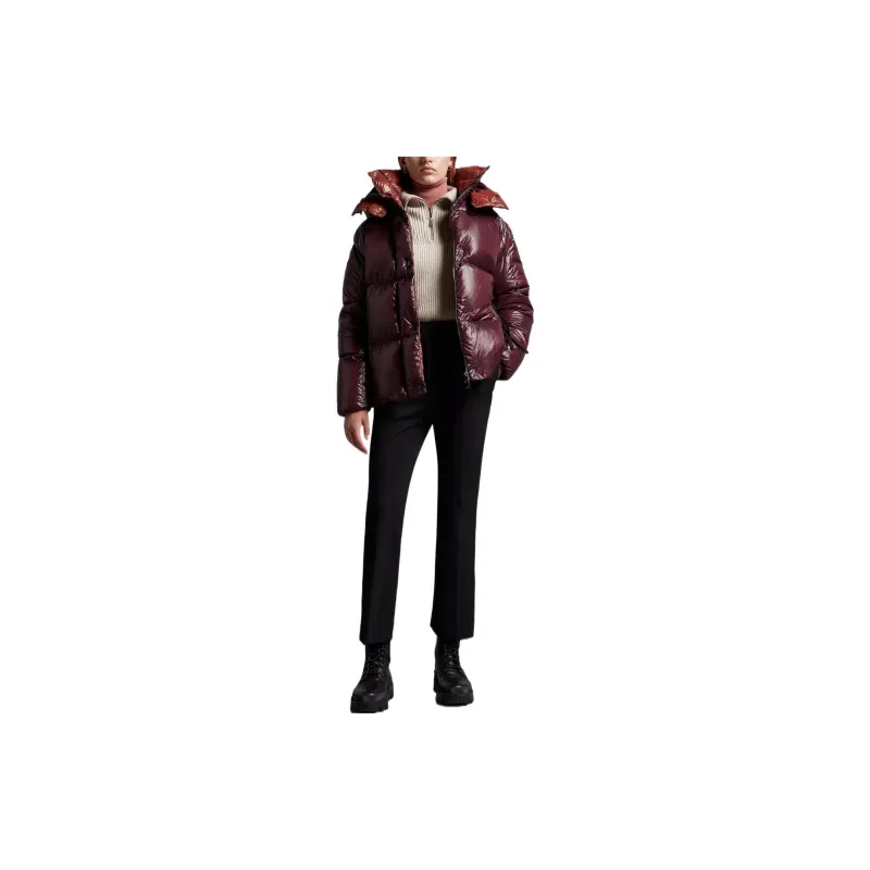 Moncler Down Jacket Women's Burgundy-1