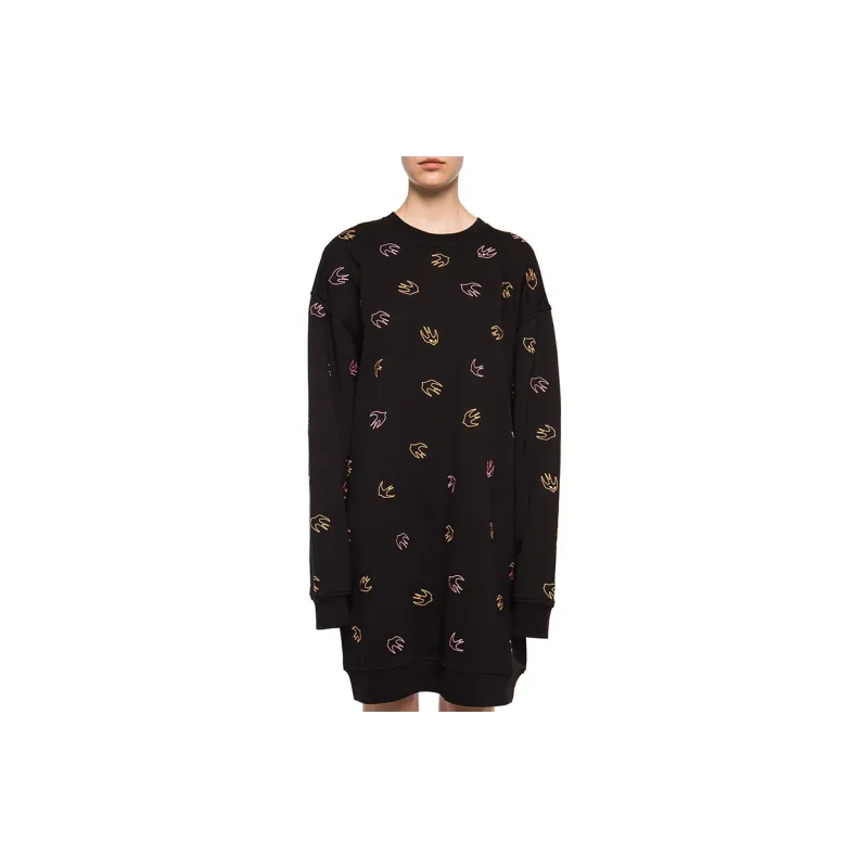 McQ Alexander McQueen Long Sleeved Dresses Women's Black-2