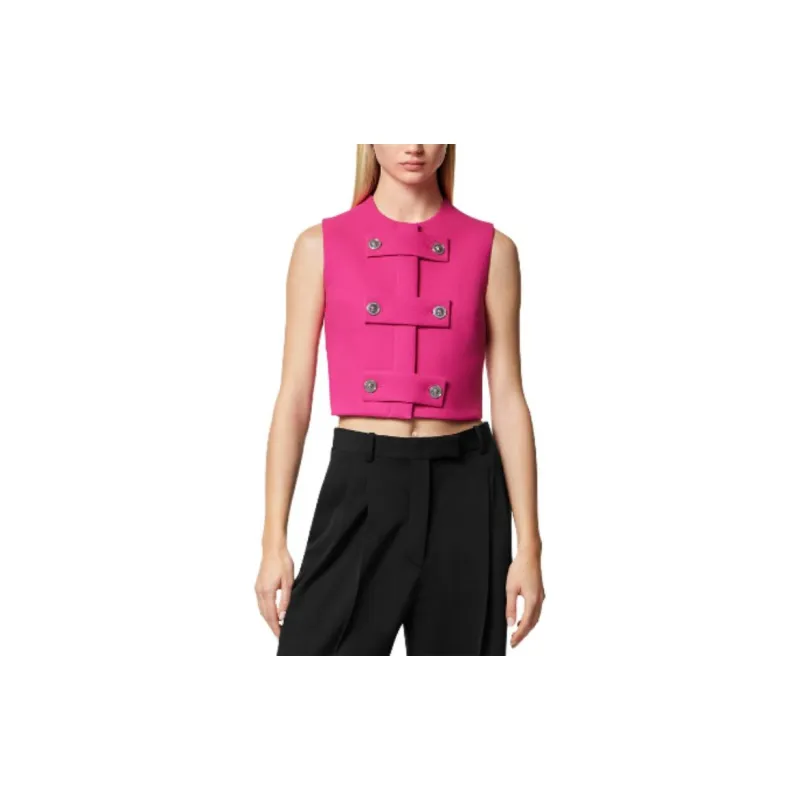 VERSACE Medusa Twill Sleeveless Cropped Top-2