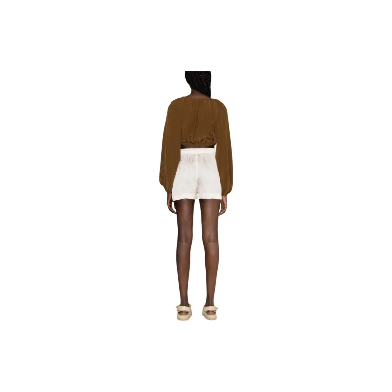 PINKO Stargate Satin Shorts-2