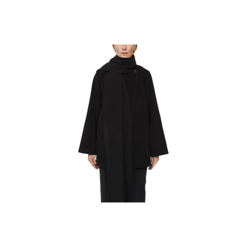 RODEBJER Scarf-detail Buttoned Coat-2