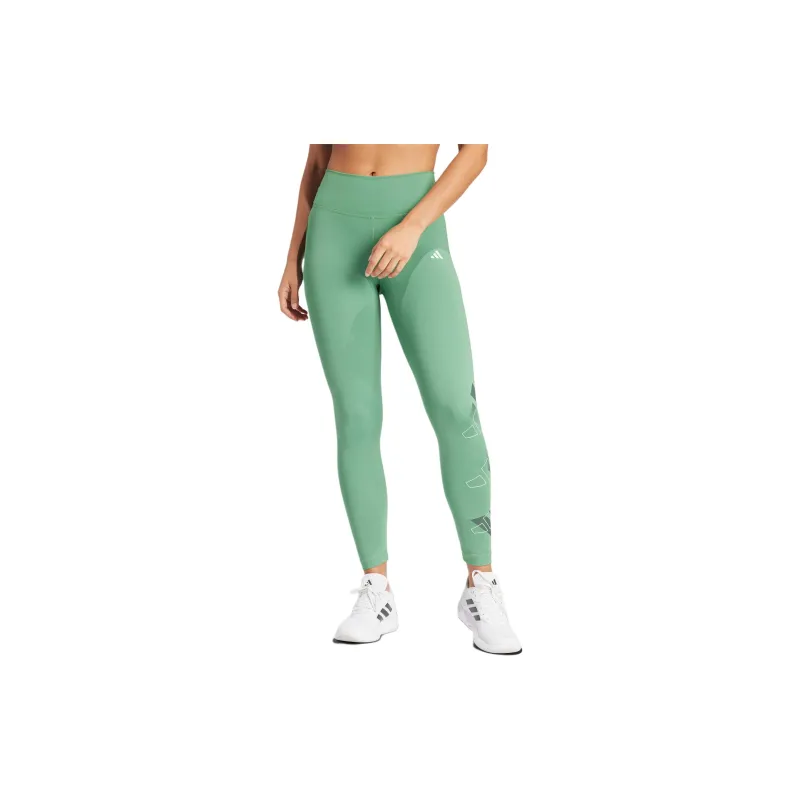 Adidas Women's Train Essentials Brand Love 7/8 Leggings Preloved Green-2