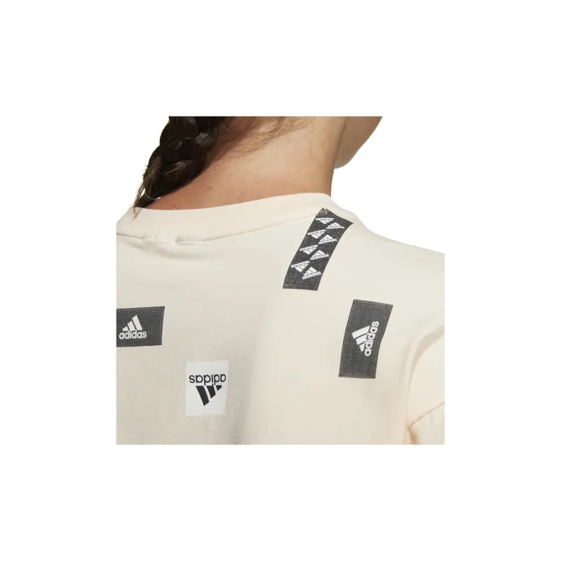 Adidas T Shirts Women's Ecru-3