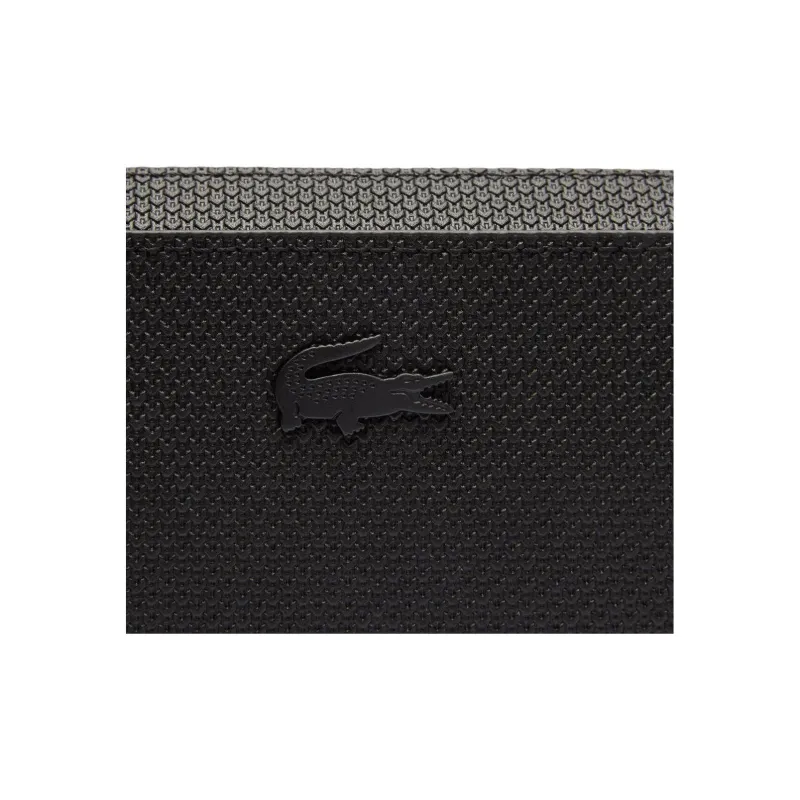 LACOSTE Leather Clutch Men's Black-4