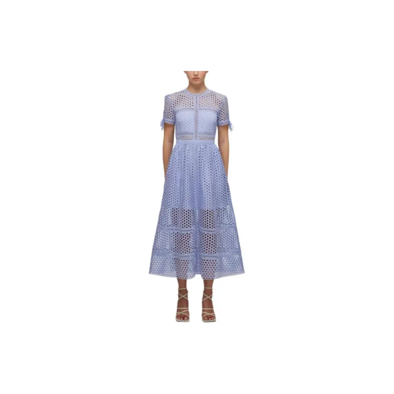 Self portrait Short Sleeved Dresses Women's Lilac-3