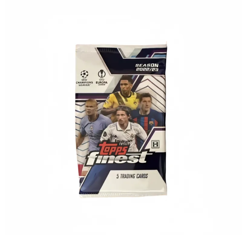 Topps 2022-23 UEFA Champions League FINEST+CHROME+STADIUM Single Bag 3-in-1 Soccer Player Card Sports Cards Single Bag-3