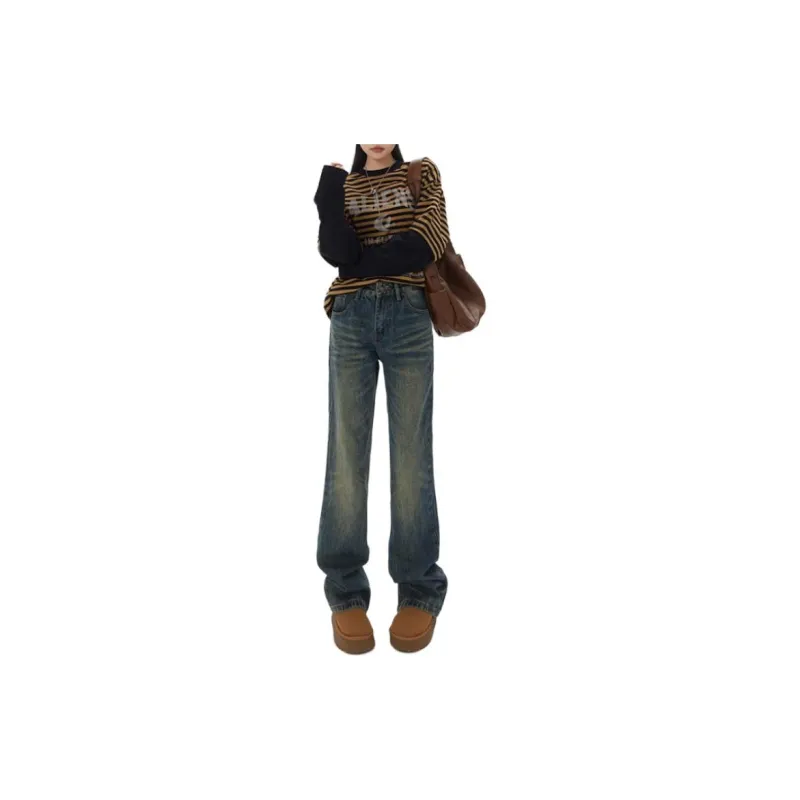 Kazakhstan Jeans Women's Vintage Blue-2