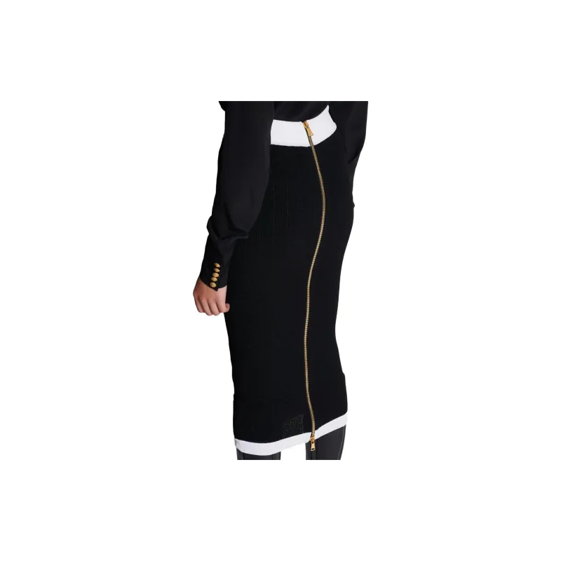 BALMAIN Midi Knit Skirt-4