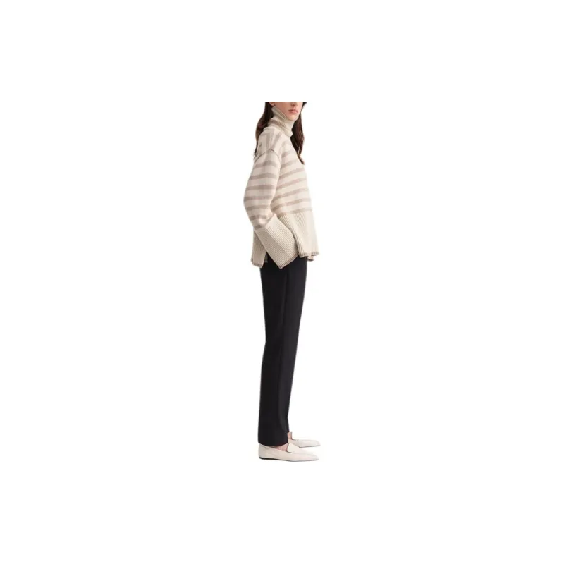 TOTEME Horizontal stripe Turtleneck Jumper-3