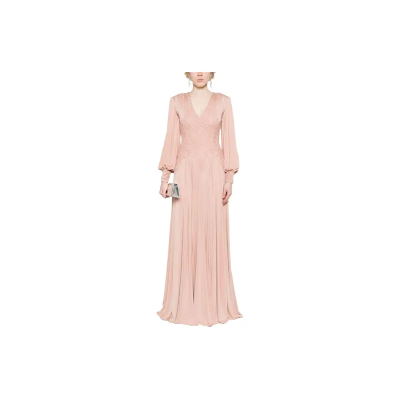 Elisabetta Franchi SS24 Long-Sleeved Dresses Women's Light Peach Pink-1