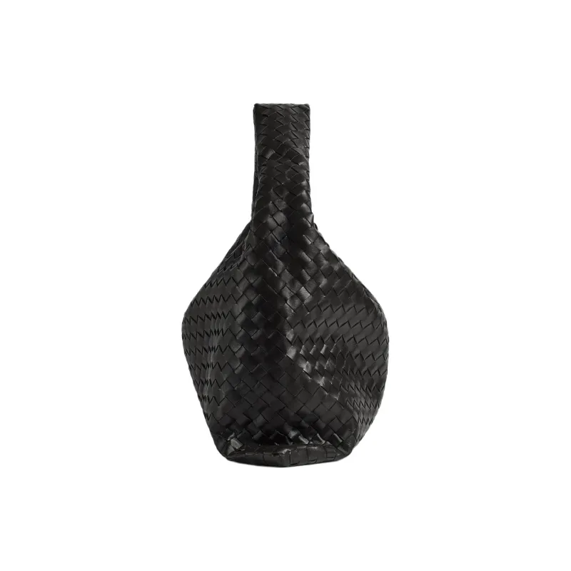 Bottega Veneta Cow Leather Handbag, Shoulder Bag Large Size Women's Black-1