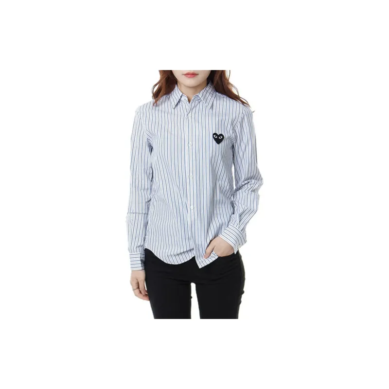 CDG Play Shirts Women's Blue-3