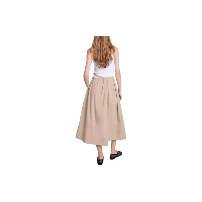 Maje Studded Midi Skirt-3