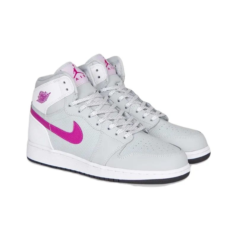 JORDAN 1 Retro High Grey Mist Fuchsia Flash GS-2