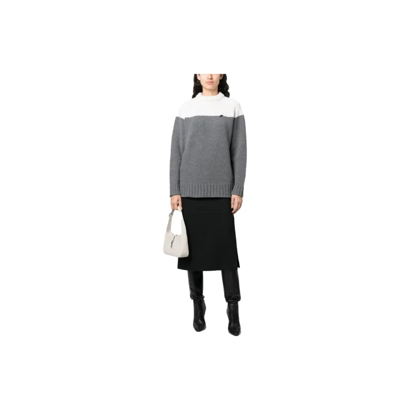 Patou Merino blend Colour block Jumper-1