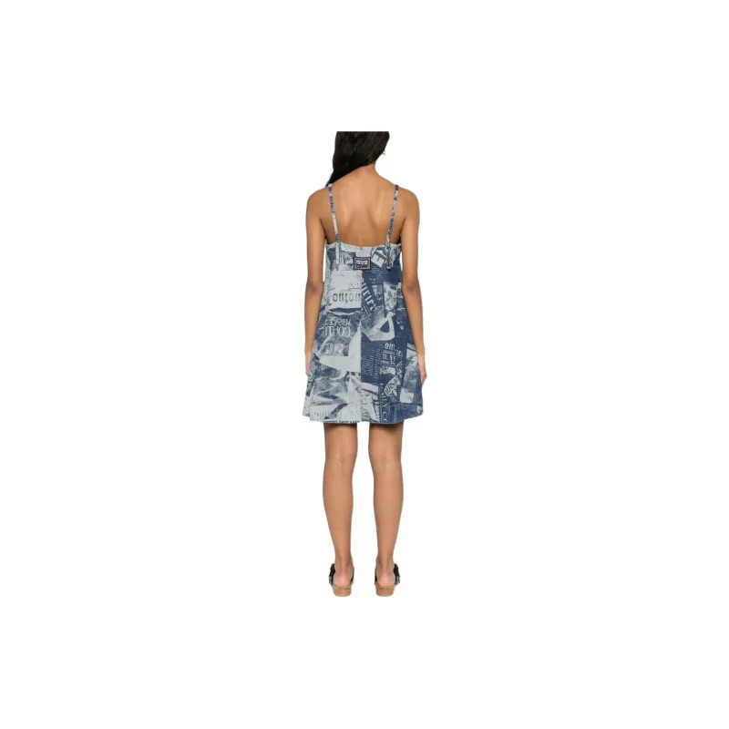 VERSACE JEANS COUTURE Magazine Denim Minidress-2