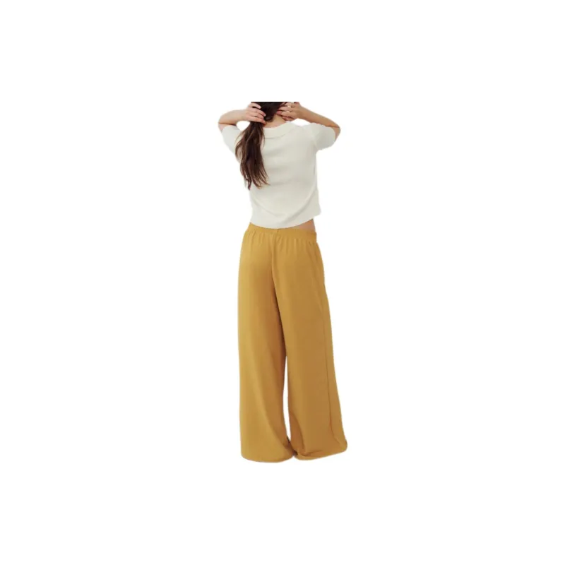 ZARA Casual Pants Women's Yellow-3