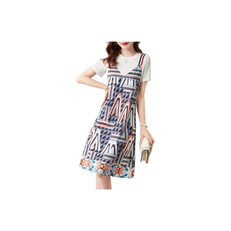 XWI Short Sleeved Dress Women's White-1