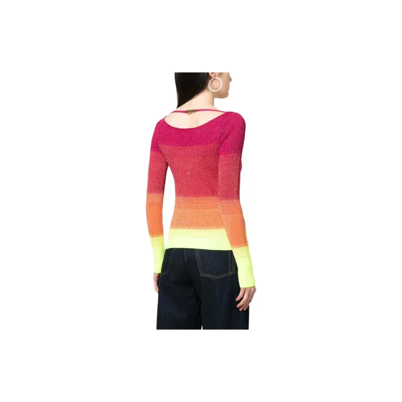 GCDS Colour block Ribbed knit Jumper-2