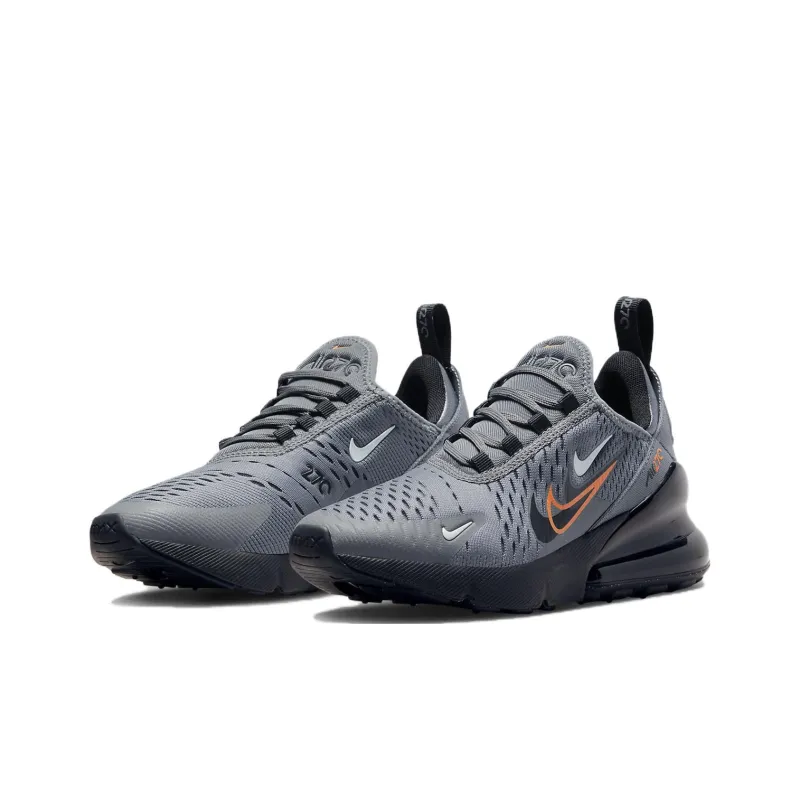Nike Air Max 270 Wear-resistant And Lightweight Kids Lifestyle Shoes Gray Teenagers-2