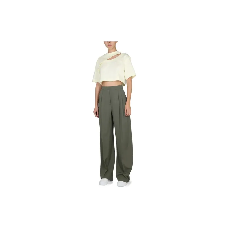 Alexander McQueen Wide Leg Tailored Trousers-3