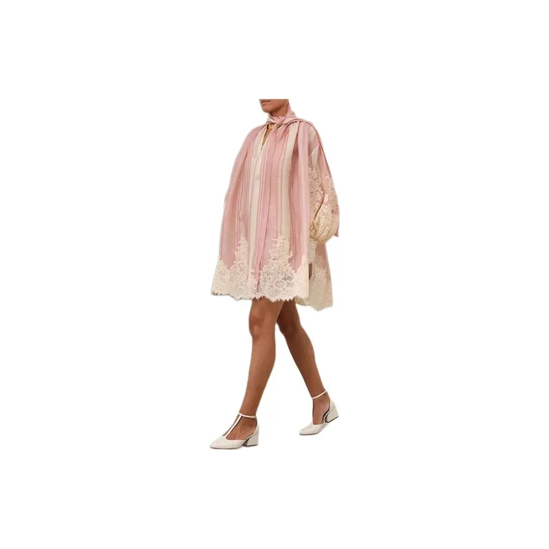 Zimmermann SS24 Long Sleeved Dresses Women's Pink-5
