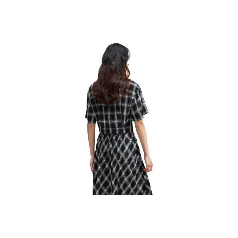 Broadcast Shirt Women's Jet Black Plaid-1