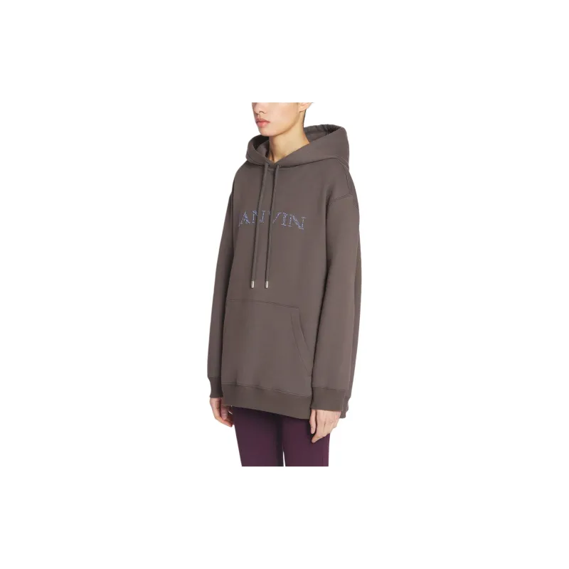 Lanvin Logo Embellished Drawstring Hoodie-3