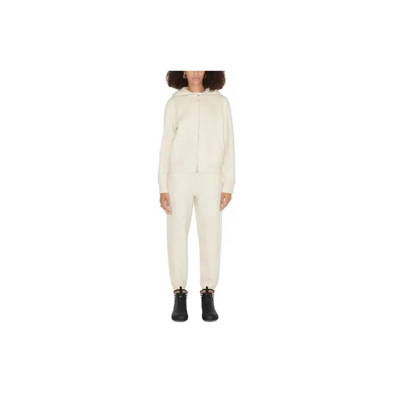 Burberry Cashmere Blend Zip Hoodie Jackets & Coats Women's White-1