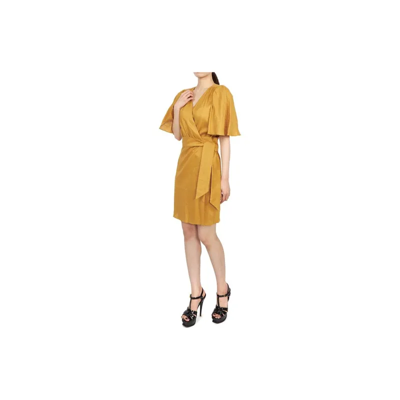 Vanessa Bruno Short Sleeved Dress Women's Yellow-2