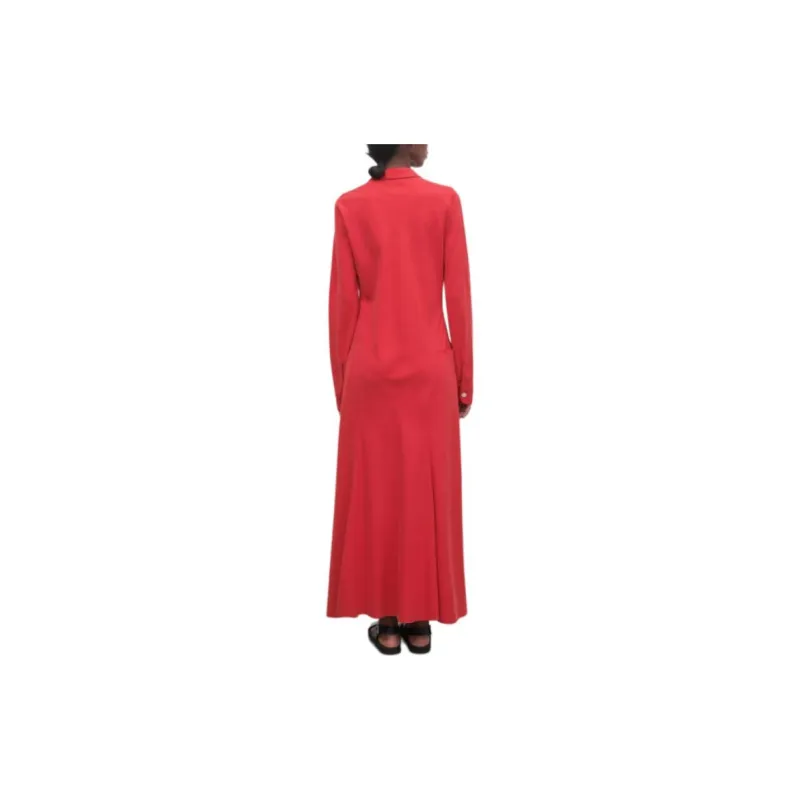 THE ROW Buttoned Long Sleeved Midi Dress-2